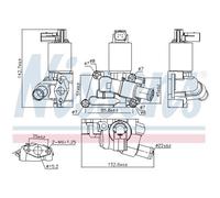 NISSENS AGR-Valvola Con Guarnizioni Adatta Per Opel Corsa D Meriva 98196