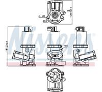 NISSENS AGR-Valvola Con Guarnizioni Per Opel Corsa D Astra H Caravan 98210