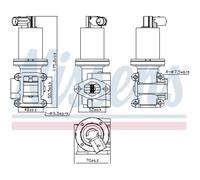 NISSENS AGR-Valvola Con Guarnizioni Per Opel Zafira B Vectra C Caravan 98180