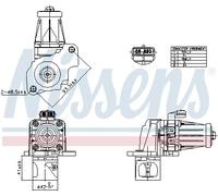 NISSENS AGR-Valvola Elettrica Per Dacia Logan MCV II Lodgy 1.5 dCi Renault Clio
