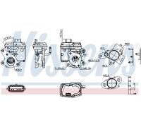 NISSENS AGR-Valvola Elettrica Per Nissan NP300 Navara Pick-Up 2.3 dCi 4x4 NV400