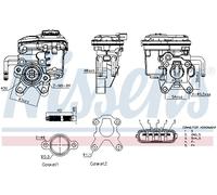NISSENS AGR-Valvola Elettrica Per Nissan Patrol GR V Wagon 3.0 DTi Cabstar