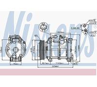 NISSENS Compressore, Climatizzatore 89074 | Compatibile con: CHRYSLER VOYAGER IV