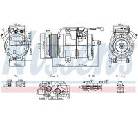 NISSENS Compressore Climatizzatore Per Mazda CX-9 3.7 AWD FORD USA Edge