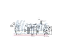 NISSENS Compressore Climatizzatore Per Renault Laguna III 8200720417 8200898810