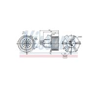 NISSENS Motore Elettrico Per Vauxhall Zafira (B) 1.9 CDTi Ventilatore Abitacolo