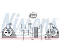 NISSENS Pompa Elettrica Aggiuntiva Per VW Polo 1.2 TSI Golf Plus Audi A1