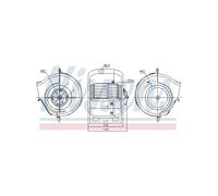 NISSENS Pulseur D Aria Abitacolo VW Caddy Golf I Jetta Passat Scirocco 251819015