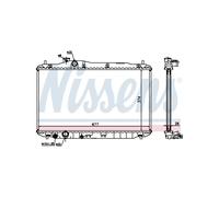 NISSENS Radiatore Acqua Motore Per Honda Civic VIII 1.8 2.0 i-VTEC Type-R