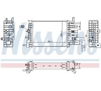NISSENS Radiatore Acqua Per Dacia Dokker 1.5 Blue Dci 95 Lodgy Renault