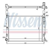 Radiatore, raffreddamento motore NISSENS 637618