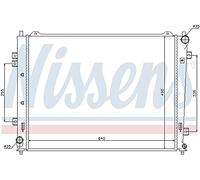 NISSENS Radiatore motore Grupo Rafredamento Radiatore Rafredamento Motore Larghezza della rete 488mm Lunghezza della rete 640mm Profondità della rete 16mm 66684
