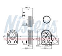 Radiatore Olio 133 x 96 per Ford Kuga II DM2 Focus III Familiare Dxa CB7 Ceù Cf