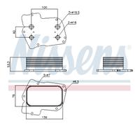 Radiatore olio, olio motore NISSENS 90811