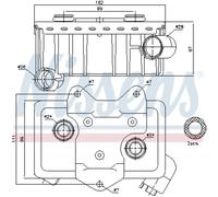 NISSENS Radiatore Olio Adatto Per Mercedes-Benz E-Class W210 C-Class W202 S202