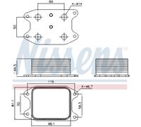 NISSENS Radiatore Olio Adatto Per VW UP 121 122 BL1 BL2 1.0 Polo 6R 6C 1.2 TSI