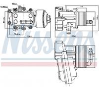 NISSENS Radiatore Olio Motore Adatto Per Audi A6 Avant 4G5 4GD C7 2.0 TDI 4G2