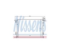 Radiatore Alette di raffreddamento saldate 67515 NISSENS per HYUNDAI KIA