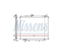 NISSENS Radiatore Raffreddamento Motore Nissan Terrano II Van 2.4 4WD 2.7 TD