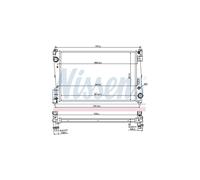 NISSENS Radiatore Raffreddamento Motore Opel Combo Combi Tour
