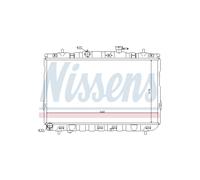 NISSENS Radiatore Raffreddamento Motore Per Hyundai Coupé Tiburon 25310-2D000