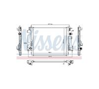 NISSENS Radiatore Raffreddamento Motore Per Renault Twingo III 214101206R