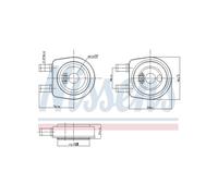 NISSENS Radiatore Raffreddatore Olio Per Renault 19 I II 21 Clio Express Kangoo