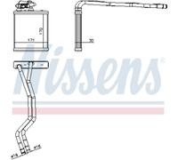 Scambiatore di calore, riscaldamento interno NISSENS 71771