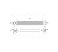 NISSENS Scambiatore di Raffreddamento Intercooler per Citroën Nemo 1.3 HDi 75