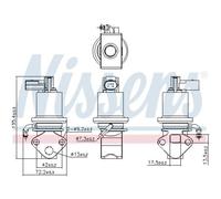 NISSENS Valvola EGR Con Guarnizioni Adatto A per VW Golf IV Polo 98158