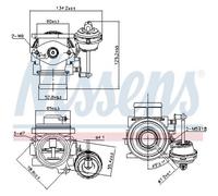 NISSENS Valvola EGR Con Guarnizioni Adatto A per VW Golf IV Variant Polo 98182