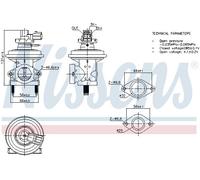 NISSENS Valvola EGR Ricircolo Gas Adatto A per Ford Transit Van Fa Fd Fb