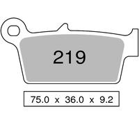 NISSIN 2P-219 ST PASTIGLIE FRENO POSTERIORI BRAKE PADS HONDA XLR 125 R 1998 1999
