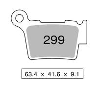 NISSIN 2P-299 ST PASTIGLIE FRENO POSTERIORI BRAKE PADS HUSQVARNA TXC 449 2011