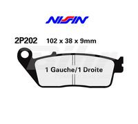 NISSIN 2P202GS COPPIA PASTIGLIE ANTERIORI KYMCO XCITING 500 2004-2009