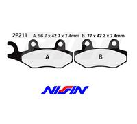 NISSIN 2P211ST COPPIA PASTIGLIE ANTERIORI KAWASAKI KLR 650 2008-2017