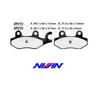 NISSIN 2P212NS COPPIA PASTIGLIE ANTERIORI KYMCO DINK LX 125 1998-2000