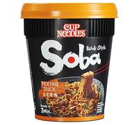 Nissin Cup Noodles Soba Cup - Pechino Duck, confezione da 1 pezzo, con salsa speziata, anatra e verdure, cibo asiatico (87 g)