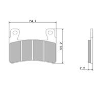 Nissin Premium A0410 2p-245ns Semi-sintered Brake Pads Trasparente