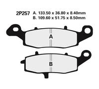NISSIN Pastiglie freno stradale semimetalliche - 2P-257NS