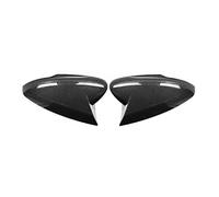 Nisza Auto Guscio Specchietto 2 Pezzi Tappi Copertura specchietto retrovisore Laterale per Auto in Fibra Carbonio Nero Lucido per Ford per Mustang per Mach E per Mach-E 2021 2022