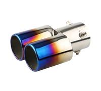 NiSza Auto Silenziatore Tubo Scarico Scarichi per Auto Doppio silenziatore Universale Posteriore Coda Gola Tubo Terminali Scarico modificati Acciaio Inossidabile
