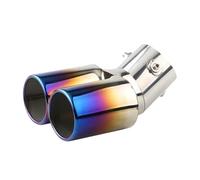 NiSza Auto Silenziatore Tubo Scarico Scarichi per Auto Doppio silenziatore Universale Posteriore Coda Gola Tubo Terminali Scarico modificati Acciaio Inossidabile