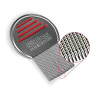 Nit Free Terminator - Pettine professionale per pidocchi, in acciaio INOX, per il trattamento dei pidocchi, confezione da 2, argento