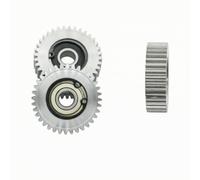 NITAGO 3 Pezzi Ingranaggio di Riduzione Robusto | Scorrevole, Ingranaggio con Cuscinetto, Compatibile, per Motori Elettrici, Tecnici, Modellisti, Argento, Ingranaggio