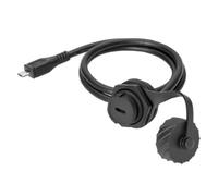 NITAGO Cavo Micro USB da Pannello Filettato | Flessibile, Micro USB con Tappo, per Veicoli, Progettisti, 1m