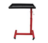 NITAGO Vassoio Meccanico Regolabile in Altezza Resistente Vassoio Officina con Manovella Multiuso Carrello Portautensili con Altezza Regolabile per Meccanici
