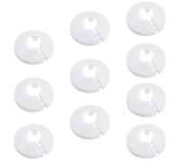 NITAIUN 10 Pezzi Rosetta Copertura per Tubi Copri Tubi Termosifoni Pipe Collar in Plastica Copritubo Radiatori Morsetti per Manicotto Foro 16 mm Diametro Tubi di Riscaldamento (Bianche)