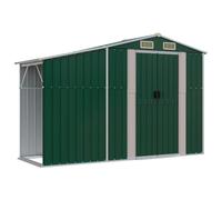 NITCA Capanno da Giardino,Casetta da Giardino Porta Utensili, Capanno da Giardino in Acciaio con Porte Scorrevoli,Capanno da Giardino in Acciaio,Verde 277x93x179 cm in Acciaio Zincato