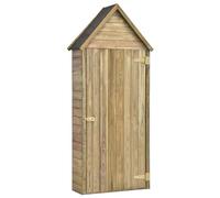 NITCA Capanno da Giardino con Porta,Capanno per Attrezzi da Giardino,Capanno per Stoccaggio Esterno Casetta da Giardino,Casetta da Giardino,in Pino Impregnato, 69,5 x 32 x 178 cm 0
